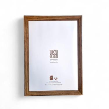 Imagem de Moldura A4 Porta Certificado Diploma Acetato Madeira 21x29,7 - Mkt Mul