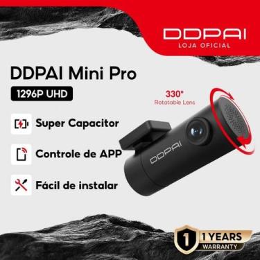 Imagem de DDPAI Mini Pro Câmera Veicular 1296P Ângulo de 140 Dash Cam WiFi Visão