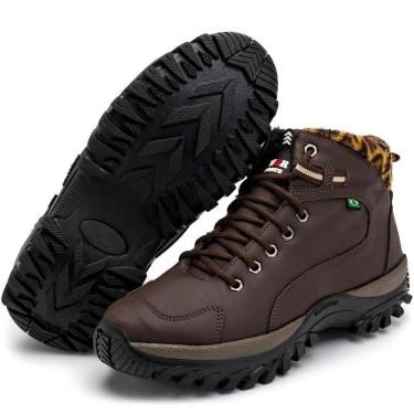 Imagem de Bota Coturno Feminino Café com Onça - Elegância Selvagem