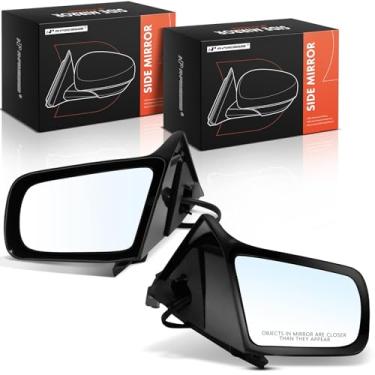 Imagem de A-Premium Par (2) espelhos retrovisores elétricos do lado do motorista e do passageiro - Compatível com Ford Mustang 1987-1993 - Espelho retrovisor externo preto não dobrável não aquecido