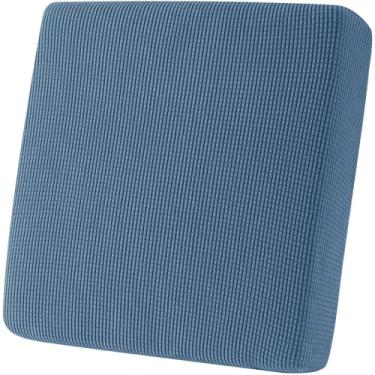 Imagem de SUBRTEX Capa de almofada para cadeira superelástica, capa de almofada de sofá de elastano durável, capa de substituição para poltrona RV, assento de barco (pequeno, azul marinho)