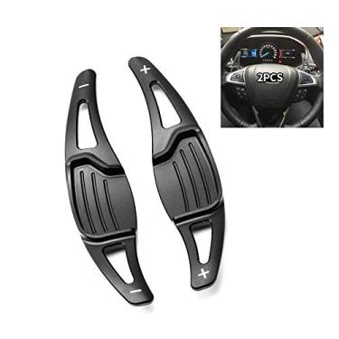 Imagem de SANRILY Para extensão de câmbio de volante para Ford Mondeo Lincoln MKZ Taurus Edge acessórios, lâmina de câmbio de liga de metal serve para: kit de substituição 2013-2019 preto