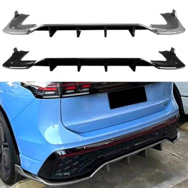 Imagem de Avental compatível com TlGUAN MK3 R 2024+ Body Kit Splitter Spoiler difusor lábio acessórios para carro (preto brilhante)