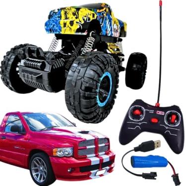 Imagem de Carrinho Controle Remoto Off-Road Infantil com Luzes 2 Motores Suspensão Bateria Recarregável 4x2 Brinquedo para Crianças a partir de 6 Anos