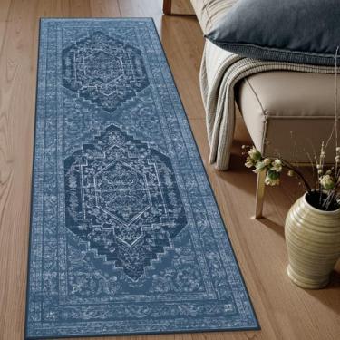 Imagem de Uphome Corredores laváveis para corredores, tapete de corredor de cozinha vintage 2x6 antiderrapante, tapete de corredor macio para casa de fazenda, tapete de entrada resistente a manchas, corredor