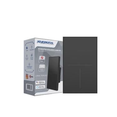 Imagem de Interruptor Inteligente Zigbee Linha Topázio 3 Botões PRETO