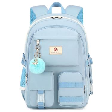 Imagem de Mochila para laptop Hidds School College de 15,6 polegadas para meninas azul