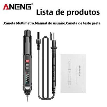 Imagem de Mini Multímetro Digital ANENG A3009 Testador Inteligente De Tensão AC 