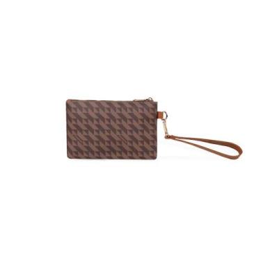 Imagem de Necessaire de Viagem Feminina com Alça Monograma BG Marrom - Bagaggio,