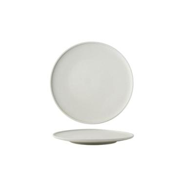 Imagem de Prato nórdico doméstico simples redondo sob o vidrado requintado de cerâmica ocidental - prato raso plano de 21 cm.