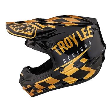Imagem de Troy Lee Designs Capacete SE4 para motocross MX SE4 POLIACRILITE; Race Shop preto/dourado MD