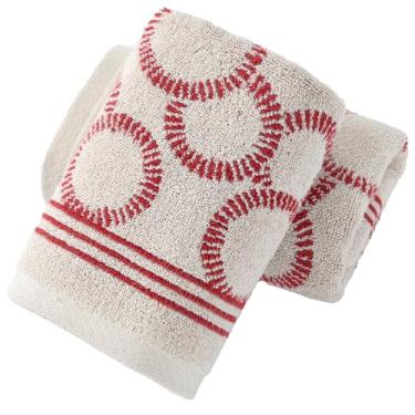 Imagem de sense gnosis Toalhas de mão vermelhas super macias com padrão de bolha de ar felpudo ultra absorvente 100% algodão toalha de mão para banheiro cozinha 33 x 73 cm, 2 peças