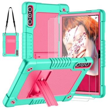 Imagem de Hoibon Capa para tablet KADYBE D106, para MEIZE D106, capa infantil à prova de choque com 2 alças protetoras de tela de ombro para KADYBE D106/MEIZE D106/VOZIZOV D106/FEONAL Android 14 10 polegadas