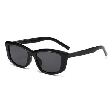 Imagem de HCPIHF Óculos de sol estilo olho de gato, pequeno, masculino e feminino, proteção UV, esportivo, retrô (MN5684-C1)