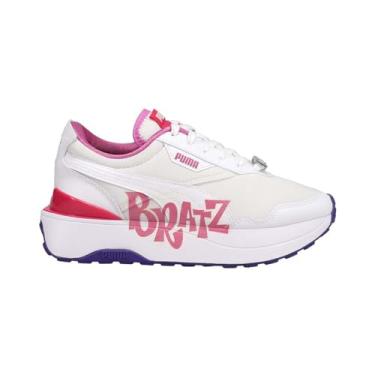 Imagem de PUMA Tênis infantil feminino Brtz X Cruise Rider com cadarço casual - branco, Branco / Cordevalle, 21 BR