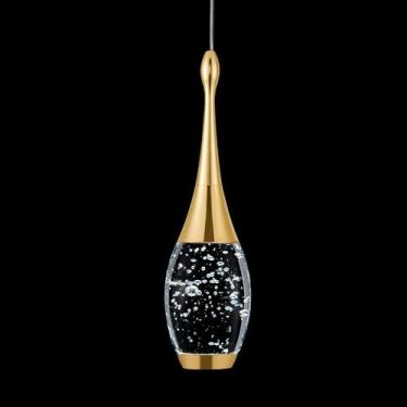 Imagem de CHYING Luminária pendente LED para cozinha ilha bolha cristal luminária dourada mini luminária suspensa para sala de jantar banheiro quarto bar 6000 K