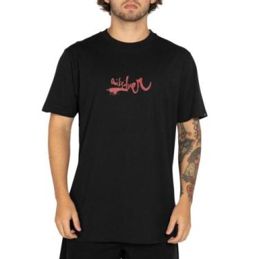 Imagem de Camiseta Quiksilver Impaired Logo Dna, M, Preto