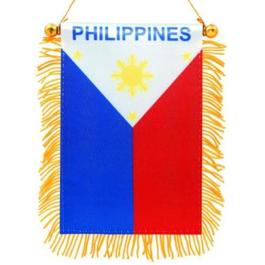 Imagem de Bandeira pendurada na janela Anley Philippines Fringy 10x15cm com sucç