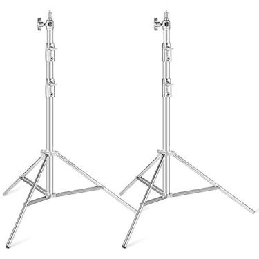 Imagem de Selens Suporte de luz resistente de aço inoxidável, suporte de tripé com mola de 2,8 m com adaptador de 1/4 e 3/20.3 cm, compatível com refletor de estúdio fotográfico, luz, softbox, guarda-chuva - 2