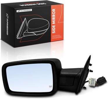 Imagem de A-Premium Espelho retrovisor elétrico do lado do motorista - compatível com Ram 2500 2017 2018 - Espelho retrovisor externo preto dobrável elétrico aquecido com luz de seta