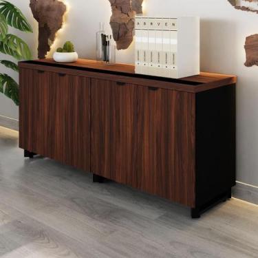 Imagem de Armário Baixo 1,58m Duplo 4 Portas Puxadores Metálicos F5 - F5 Office 