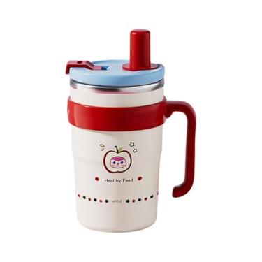 Imagem de Baoblaze Garrafa térmica para crianças, copo térmico portátil leve e fofo com alça para água fria e quente para casa, 500ml Branco