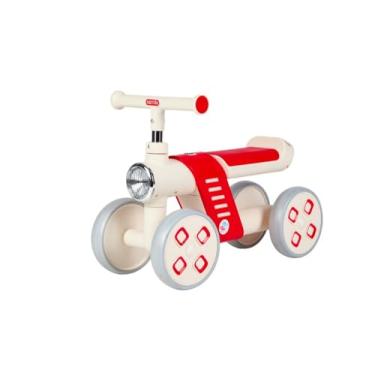 Imagem de Mini Bike de Equilíbrio Infantil 4 Rodas com Luzes, Estável, Segura e Ideal para Primeiros Passos - Vermelha