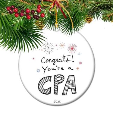 Imagem de Congrats You're a CPA - Enfeite engraçado Excel 2025, folha de cálculo para trituradores de números, decoração de férias para CPAS