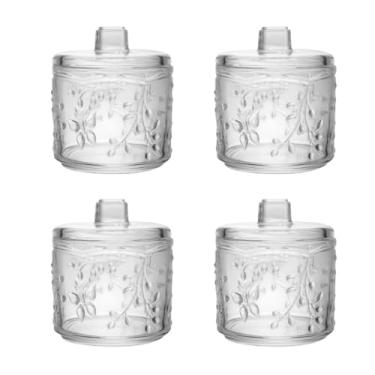 Imagem de Conjunto 4 Potiches Borboleta Decoração Elegante em Porcelana 11x9cm