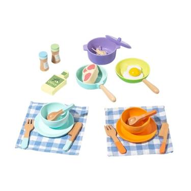 Imagem de Dynwave Conjunto de brinquedos da cozinha, crianças de cozinha, motor fino fingir acessórios de cozinha, simulação utensílios de utensílios de cozinha