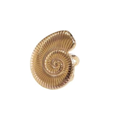 Imagem de Delicado concha seda cachecol anel deslizante clipe para mulheres homens banhado a ouro/prata moda mar caracol oceano temático xaile fivelas fecho titular roupas acessórios de decoração joias modernas