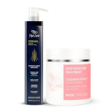 Imagem de Kit I Belli Capelli Nanoplastia Torrano Selagem Térmica e Máscara Mandioca 2x500ml/2x16.90 fl.oz