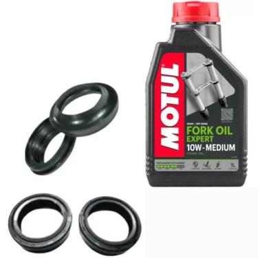 Imagem de Retentor + guarda po bengala fazer 150 + óleo - MOTUL