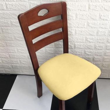 Imagem de Capas de almofada de assento supermacias de tecido de veludo de 1/2/4/6 peças, capas elásticas para cadeiras, capas para