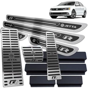Imagem de Soleira Pedaleira Descanso Jetta R-line 11/18 Auto Preto AR