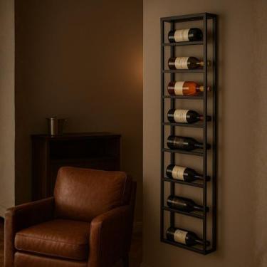 Imagem de Adega Industrial de Parede 7 Garrafas em Metalon Reforçado Suspenso 98