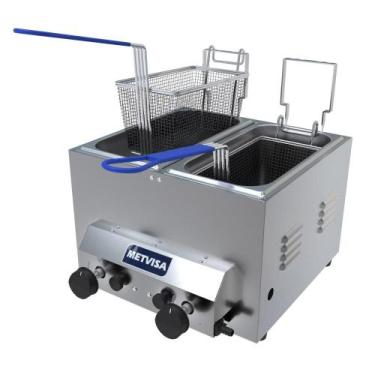 Imagem de Fritadeira a Gás Metvisa 2 Cubas 6 Litros FG3D