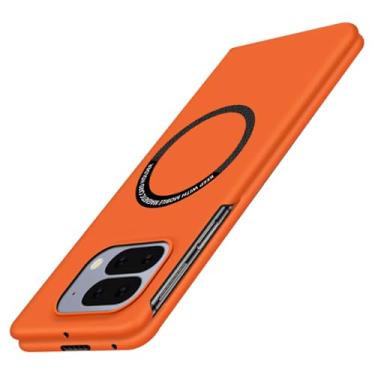 Imagem de LTLMYDAM Capa fina para Google Pixel 10 Pro Fold, capa de carregamento sem fio com sucção magnética fosca, capa leve, laranja, 10 Pro Fold
