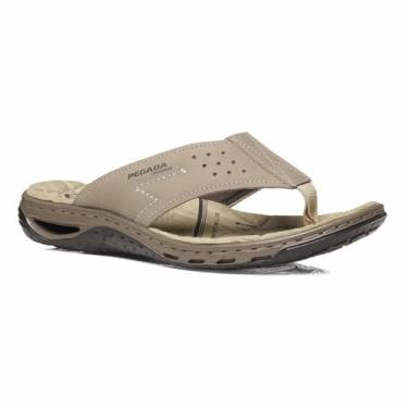 Imagem de Chinelo Couro Masculino Amortecedor Original Pegada 131663 (Jeans Areia, BR, Adulto, Numérico, 42)