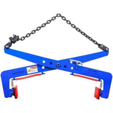 Imagem de GRYVOZE Braçadeira de elevação de pedra resistente de 799 kg, faixa ajustável: braçadeira de elevação de laje de granito de 35,5 a 89 cm, braçadeiras de tesoura para transporte e transporte vertical
