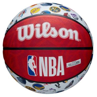 Imagem de Bola de Basquete NBA All Team Pure Feel Cover Tamanho 7 Quadra Externa Wilson