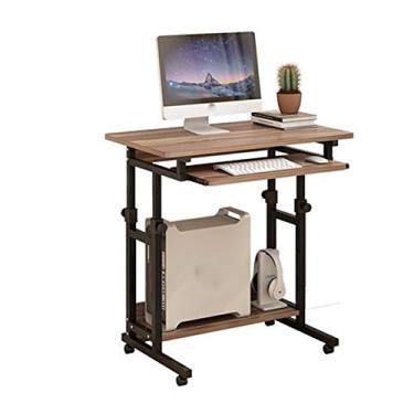 Imagem de P9IDEDFH Mesa de mesa de computador preguiçosa elevatória móvel mesa de cabeceira para casa cama de estudante quarto pequeno mesa pequena (cor: E) (D)