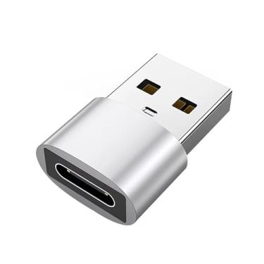 Imagem de Adaptador USB Tipo-C Fêmea para USB-A Macho OTG Conversor | Conector USB 2.0 para Smartphone, Tablet, Notebook, Carregador e Acessórios.