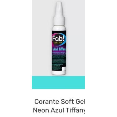 Imagem de Corante Soft Gel Néon Azul Tiffany - FAB , 25g