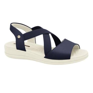 Imagem de Sandália Feminina Comfortflex Tiras Elásticas Palmilha Massageadora De