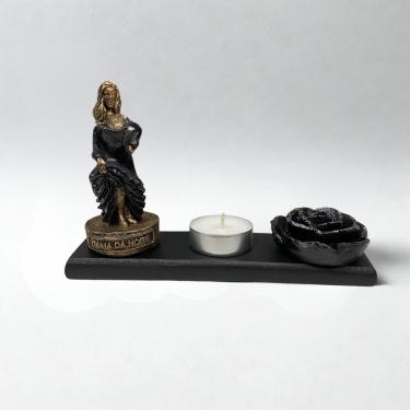 Imagem de Kit Ofertório Dama da Noite Força Enigmática Resina 17 cm