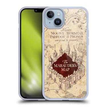 Imagem de Head Case Designs Capa de gel macio oficialmente licenciada por Harry Potter O Mapa do Maroto, Prisioneiro de Azkaban II compatível com Apple iPhone 14 Plus