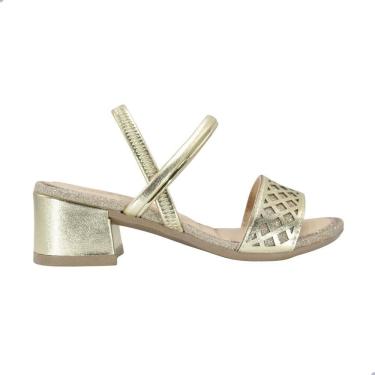 Imagem de Sandália Infantil Pink Cats Dourado