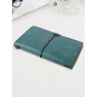 Imagem de Agenda de viagem recarregável com organizador de cartões e inserções em branco, 180 páginas A6 (4,3" × 16,20 cm) Caderno de diário forrado para escrever, viajar, negócios, trabalho e escola, faculdade