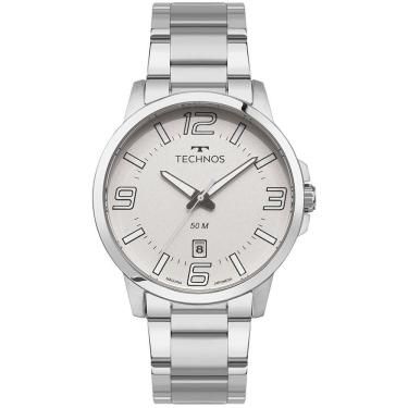 Imagem de Relógio Technos Masculino Racer Basico Prata - 2315lba-1b